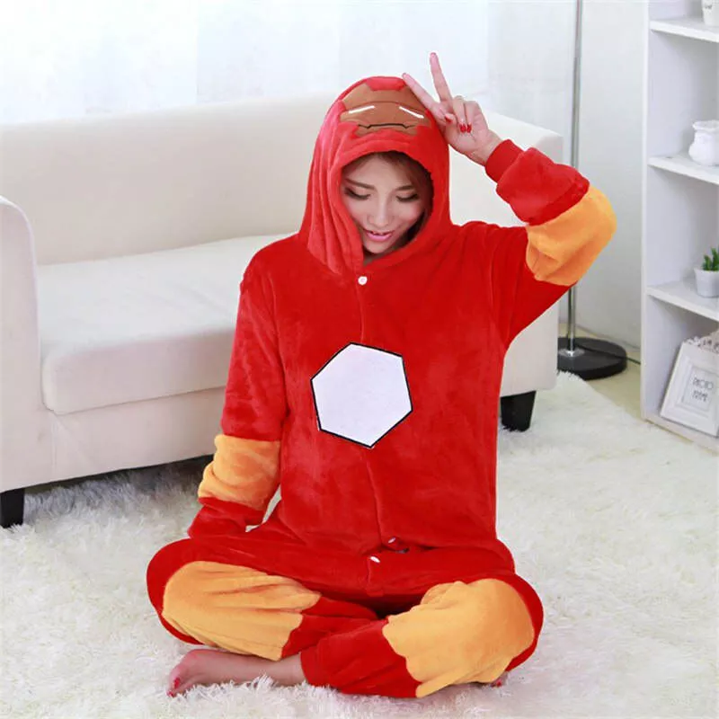 pijama adulto iron man homem de ferro Pijama Pokemon Snorlax besta onesies adulto kigurumi animal tubarão pijamas lemur pijamas pijamas pijamas carnaval fantasias cosplay