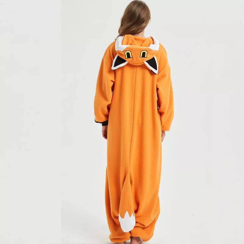 pijama adulto raposa laranja 932 Pijama Adulto Unicórnio Branco