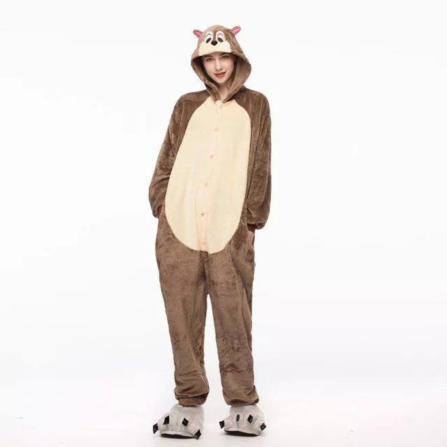 pijama adulto rato marrom Bonito Animal De Pelúcia Sorridente Marrom Ovelha De Pelúcia Beanie Macio Capa Chapéu Adulto Das Mulheres Mornas do Inverno Dos Miúdos Das Crianças Meninas Traje Cosplay