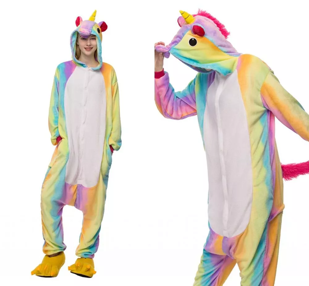 pijama adulto unicornio arco iris Pijama Adulto Girafa Fofa