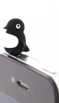 plug anti poeira penguin pinguim Colar lilo ponto colar hollowe para fora pérola pingente 3d ponto anime jóias presente de natal para as mulheres/crianças