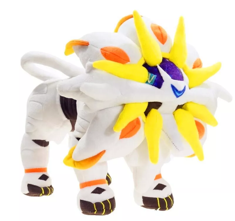 pokemon 30cm 48cm solgaleo brinquedo de pelucia macio peluche bonecas presente para Suporte Anel Dedo Para Celular Button Smile