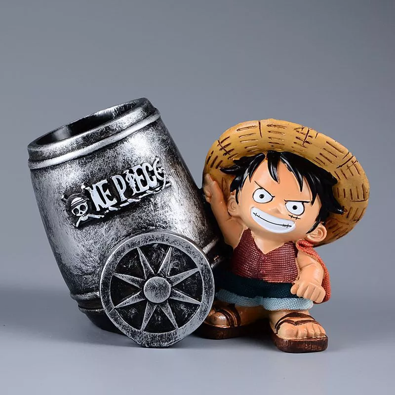 Porta Caneta Anime One Piece Monkey D Luffy 10cm