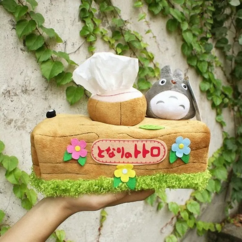 porta lenco totoro brinquedo de pelucia boneca tecido caixa japao anime Pantufa infantil de veludo, chinelos de desenho animado de raposa para meninos e meninas, sapatos para inverno