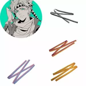 prendedor de cabelo anime jojos bizarre adventure anime caesar anthonio zeppeli Óculos Gojo satoru cosplay jujutsu kaisen preto acessórios traje anime adereços