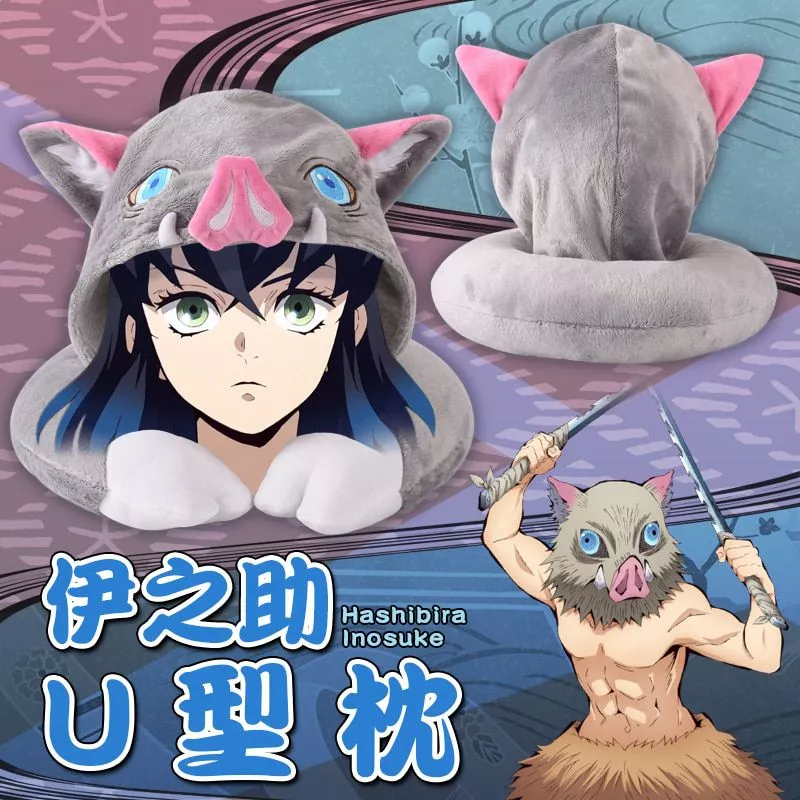 protetor de cabeca demon slayer anime kimetsu no yaiba airou javali cosplay inverno Pelúcia 9cm demon slayer inosuk brinquedos de pelúcia boneca peluche japão desenhos animados anime porco de pelúcia brinquedos do bebê crianças natal presente aniversário