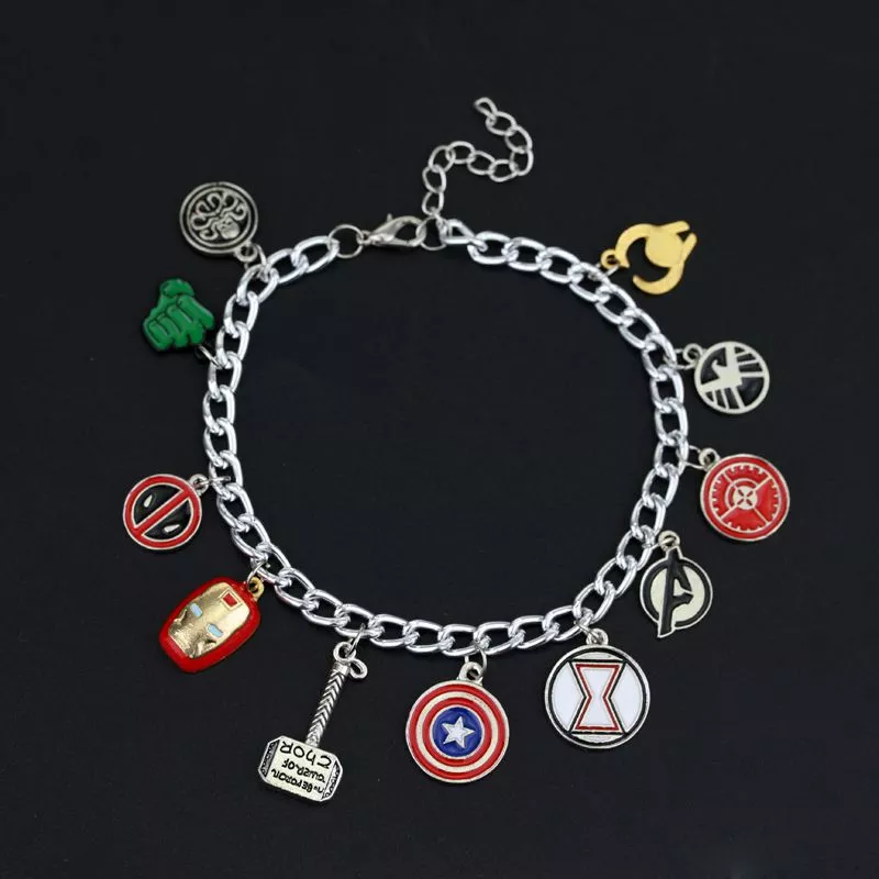 pulseira bracelete homem de ferro loki thor capitao america hulk dead pool Pulseira dança do ventre da noiva, bracelete retrô grego romano com folha de louro