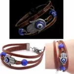 Pulseira Game The Last Of Us II Pulseira Ellie Dina Jóias Moda Couro Talão Pulseira Olho do Diabo Cosplay Acessório Presente caixa de Pulseira
