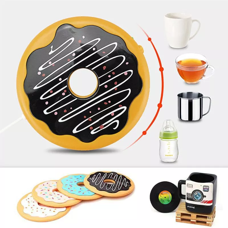 Quente negócio biscoitos dos desenhos animados usb copo mais quente calor bebida caneca esteira manter bebida quente aquecedor canecas coaster warmer esteira
