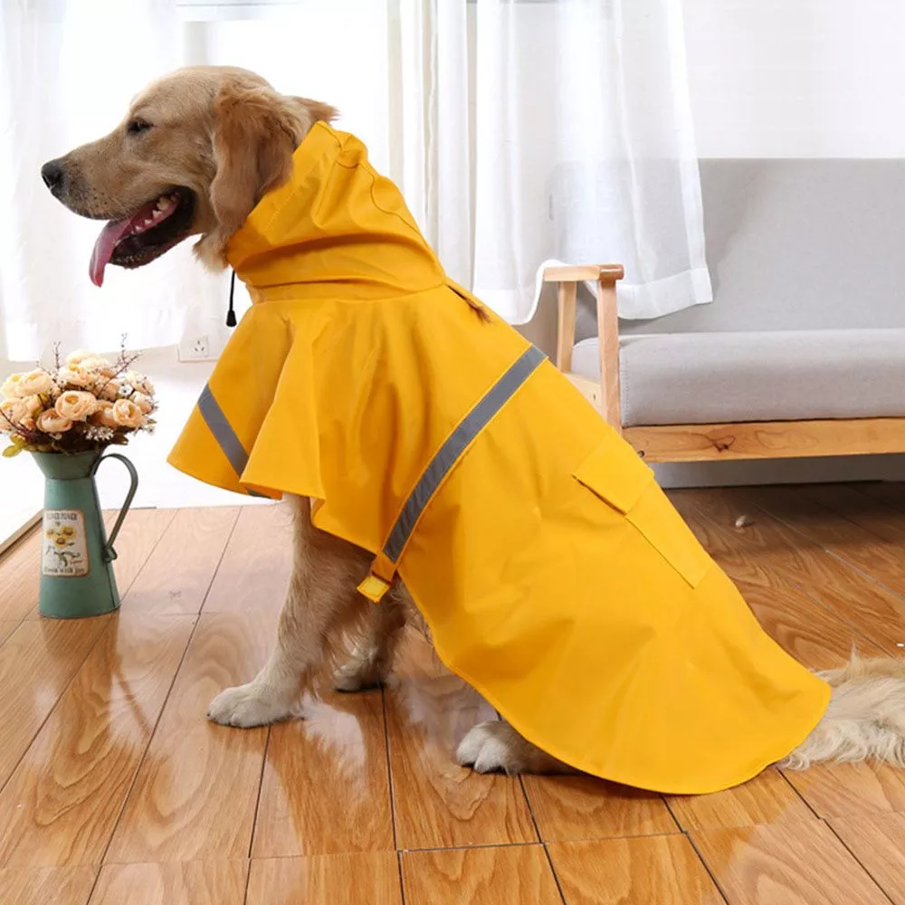 reflective tape large dog raincoat dog coat pet clothes dog raincoat teddy bear big Reflective tape large dog raincoat dog coat pet clothes dog raincoat teddy bear big dog rain coat factory direct sale XS-XXXL