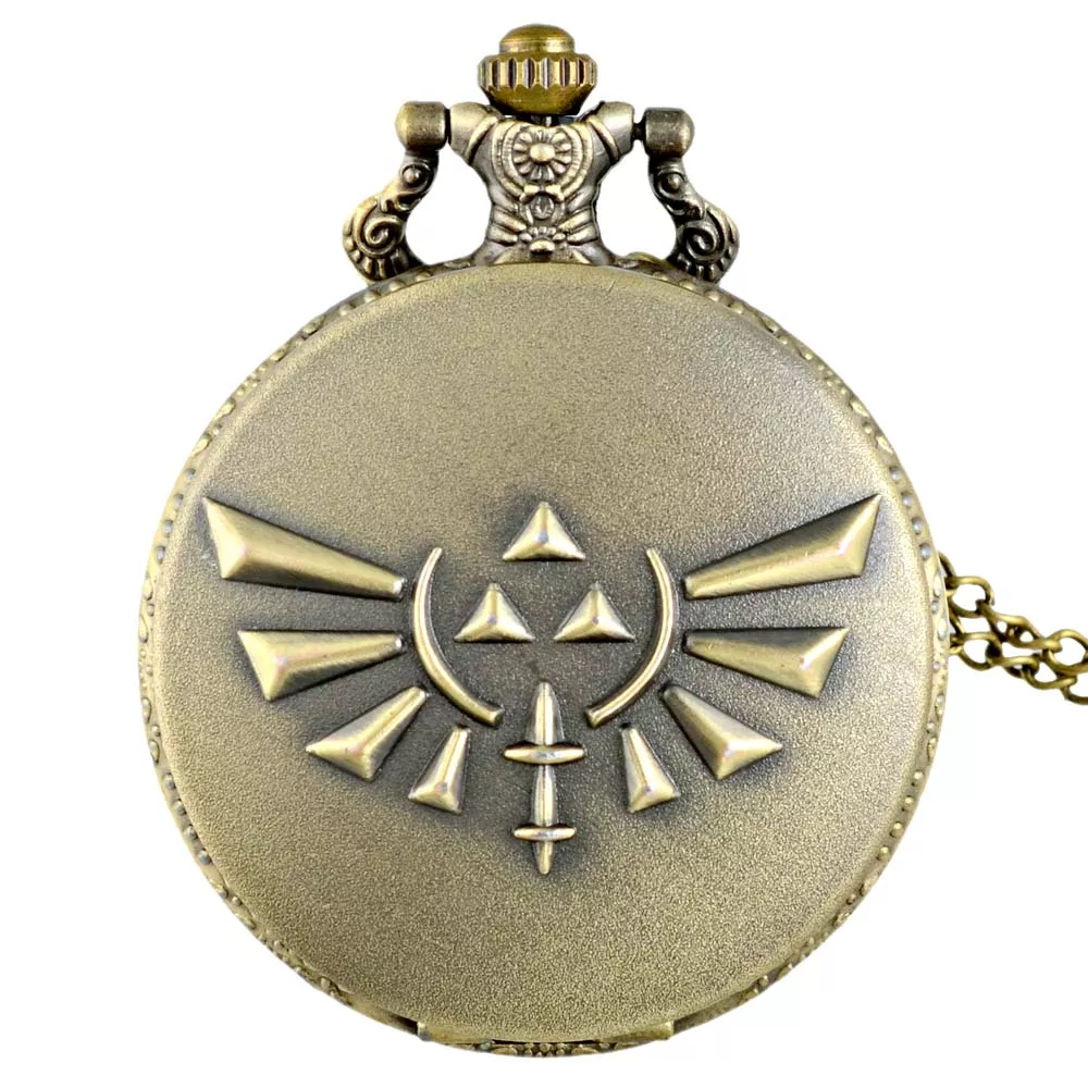 Relógio de Bolso Bronze  Jogo The Legend of Zelda Quarzt