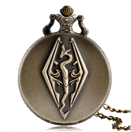 Relógio de Bolso Dragon The Elder Scrolls V Quartz