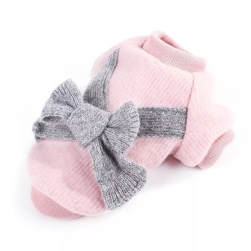 Roupa gato cachorro luxo bonito roupas para cães engrossar quente roupas para cães de estimação arco camisola de algodão inverno macio para pequenos cães médio casaco XS-2XL