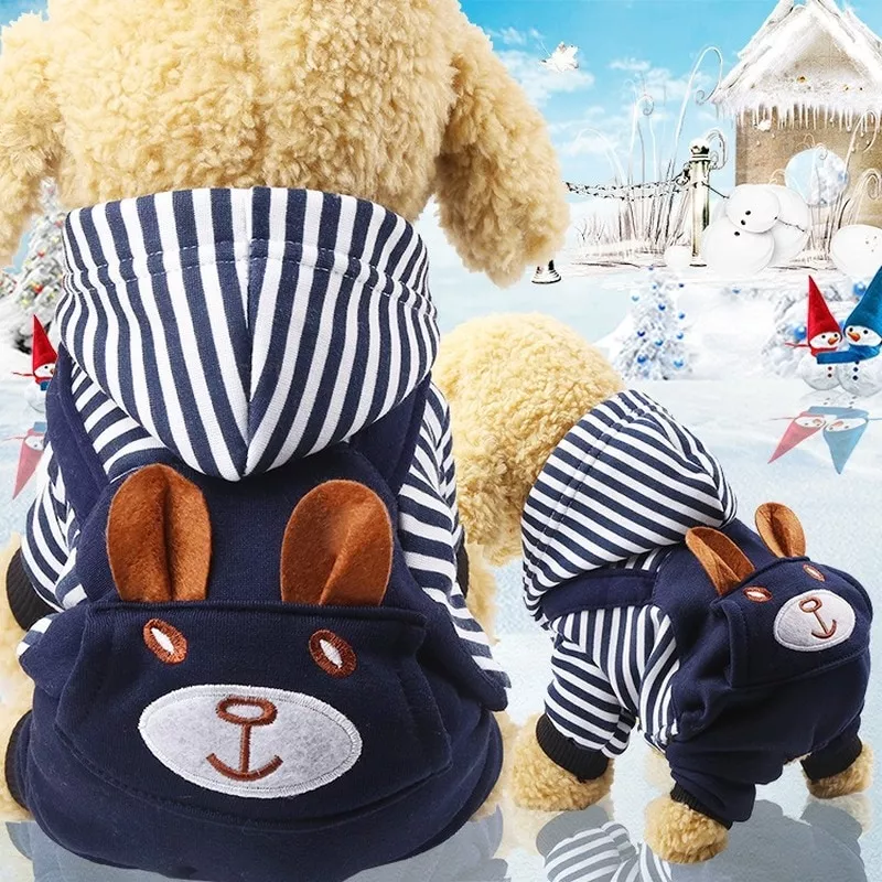 Roupas de cachorro para animais de estimação, 2puoupuou, roupas bonitas de algodão para cães pequenos, roupa perro, quente e grossa roupas XS-XXL,