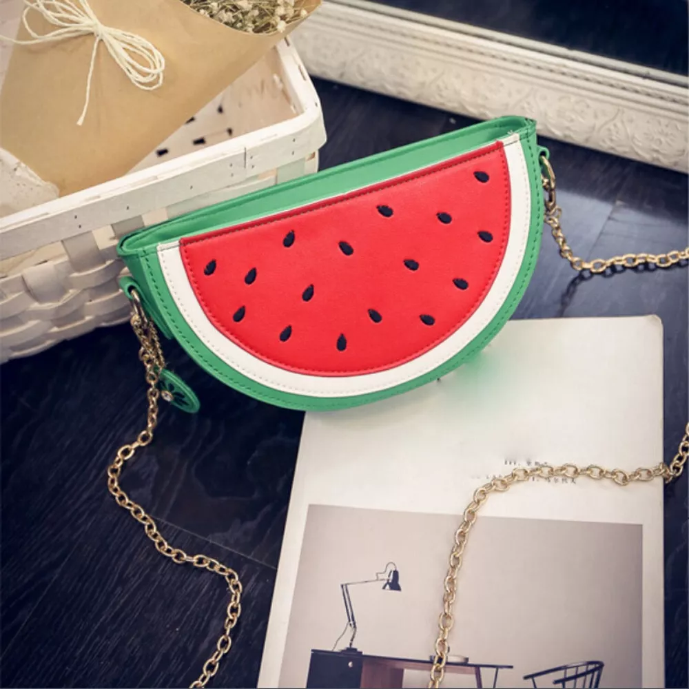 Sacos crossbody para mulheres doce verão bolsa bonito pacote de frutas corrente ombro laranja melancia sacos senhoras mensageiro saco #5 $