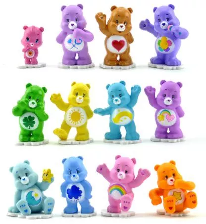 set 12 pecas action figure care bears ursinhos carinhosos 4cm Caneca 2 peças 300 ml casa e festa uso criativo palha caneca de vidro novidade copo de leite com palha bebida fria copo de suco caneca de vinho