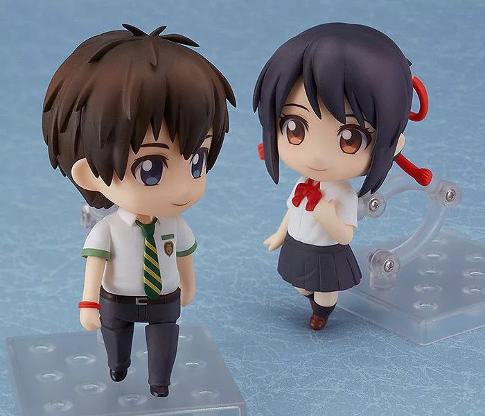 set 2 action figure your name tachibana taki 801 miyamizu mitsuha 802 nendoroid Brinco Como Treinar Seu Dragão dos desenhos animados brincos sem dentes do parafuso prisioneiro para as mulheres de aço inoxidável pierce coreia brincos crianças