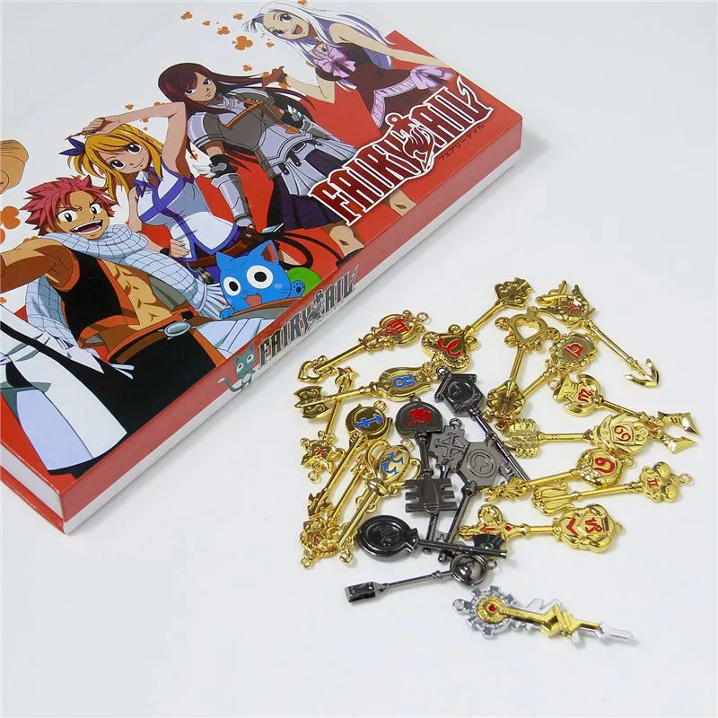 set 22 pecas pingentes anime fairy tail 001 3728 1 Estojo Bolsa Porta Lápis Escolar Macaron Cookies