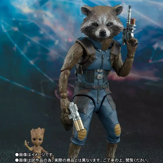 set 2pcs action figure rock raccoon groot vingadores ultimato guerra infinita 1 Divulgado novo pôster para Guardiões da Galáxia 3.