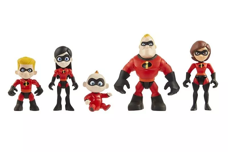 Set 5pcs Action Figure Os Incríveis 2 4-10cm
