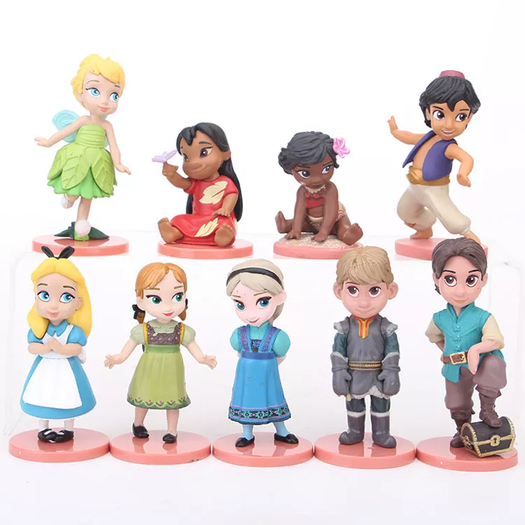 set 9pcs action figure princesas disney 8cm Set 5pcs Action Figure Princesas Disney 12cm