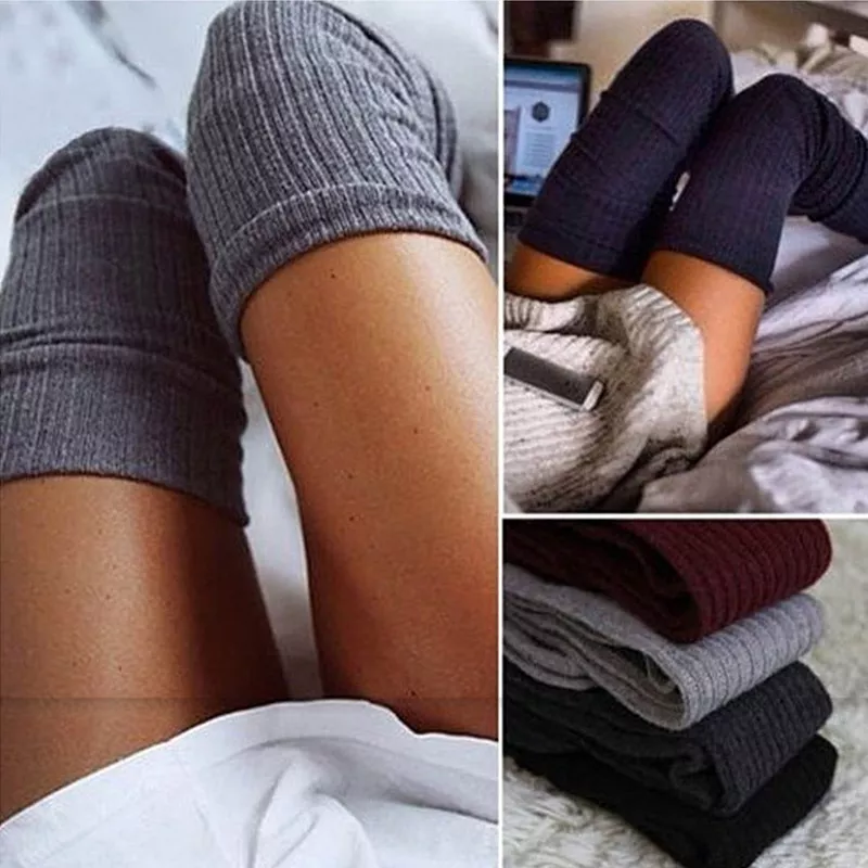 Sexy meias femininas meias meias longas listrado coxa meias altas feminino erótico quente sobre o joelho meias