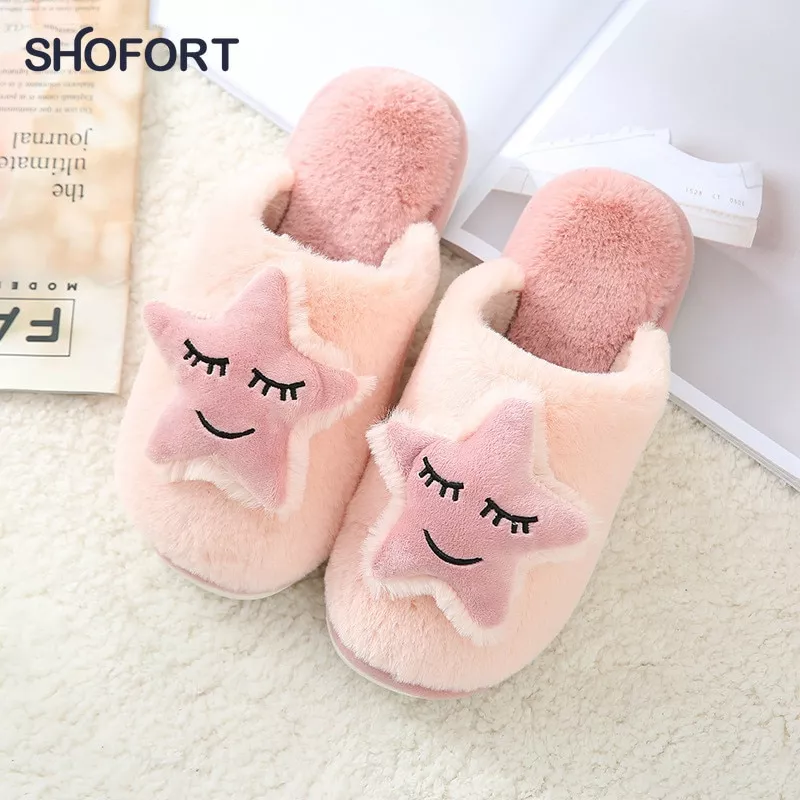 shofort chinelos de algodao macio feminino sapatos caseiros para casal Rosa dos desenhos animados Do Gato Garra Chinelos Chinelos Em Casa Chinelos Quentes de Pelúcia Kawaii Menina Sapatos Baixos Não-deslizamento Chinelos Mop Gato garra Chinelos