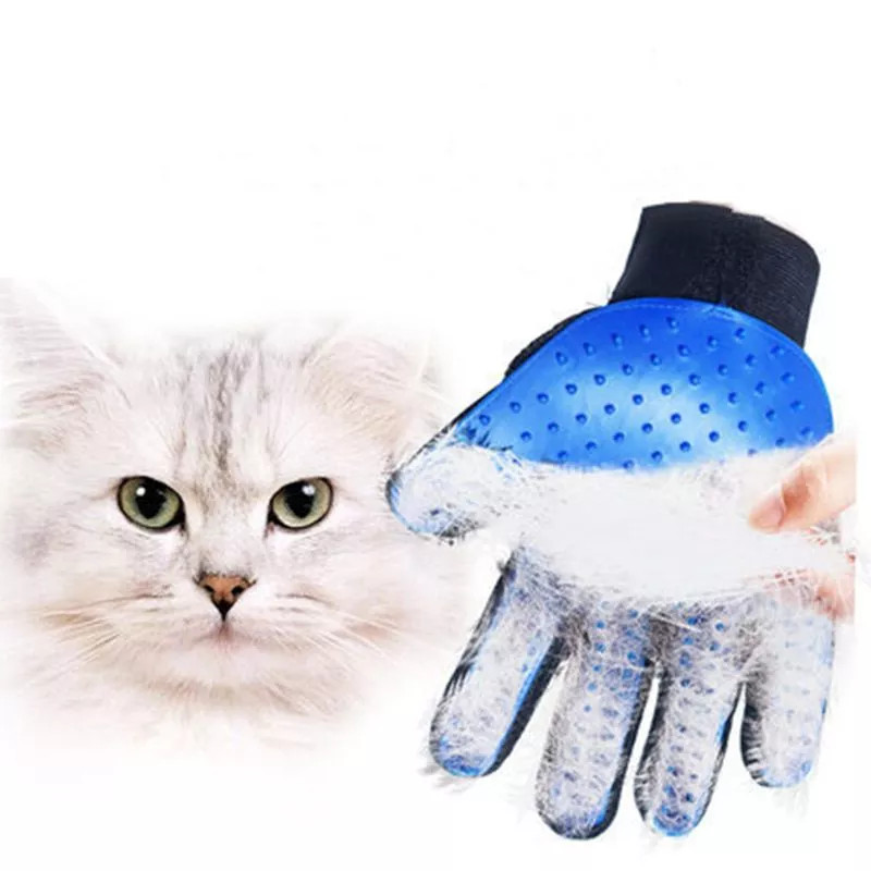 Silicone macio cão gato pet escova luva gato limpeza suave eficiente gato grooming luva suprimentos de banho do cão de estimação luva pentes