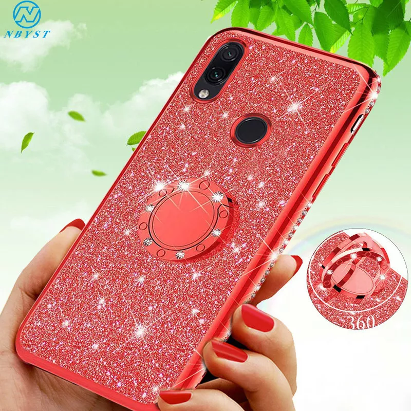 strass bling casos para xiaomi 10 pro nota 10 9 t cc9 pro mi 9 lite a2 a3 Lluumiu chinelos de inverno das mulheres coração chinelos de algodão feminino casa quente fundo grosso anti-derrapante dos desenhos animados cute cover heel chinelos de pele