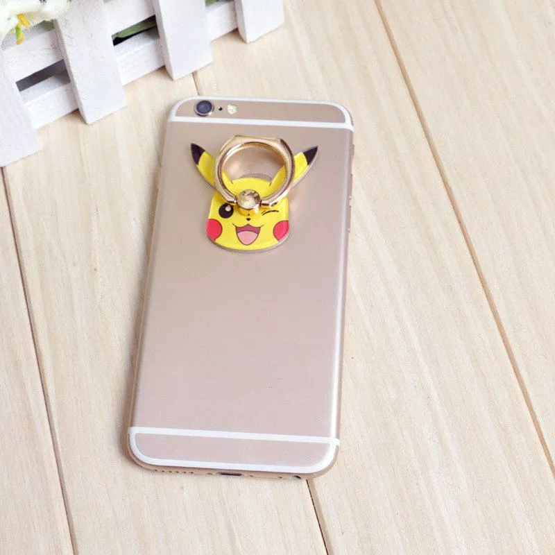 suporte anel dedo para celular anime pokemon pikachu Protetor P/ Cabo Usb Celular Goku Dagon Ball