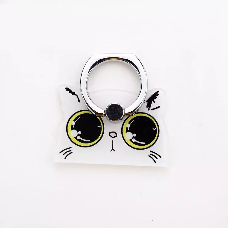 suporte anel dedo para celular gato olhos grandes Suporte p/ celular New Dragonfly Phone Stand Holder 360 Degree Plated Finger Ring Mobile Phone Smartphone Stand Holder For iPhone iPad Xiaomi BA362