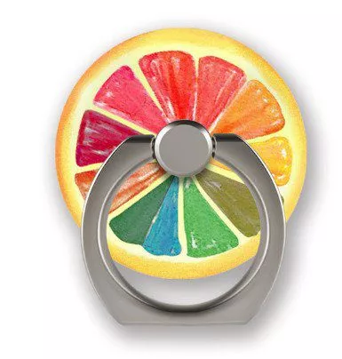 suporte anel dedo para celular laranja colorida Suporte Anel Dedo Para Celular Estrela Mario Pixel 5859