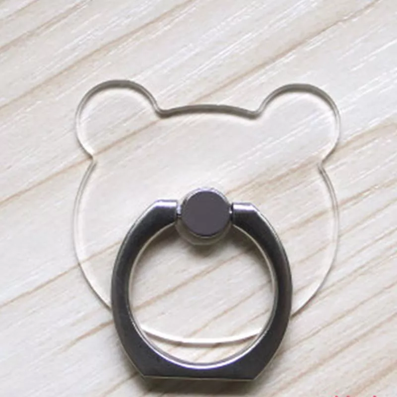 suporte anel dedo para celular urso pooh transparente Suporte Anel Dedo Para Celular Metal Fosco Azul
