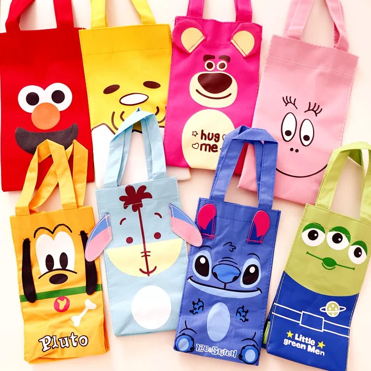 suporte para garrafa de bebida saco bolsa bonito dos desenhos animados urso Moda feminina bolsa de moedas sling saco de compras estilo retro saco de compras saco de compras