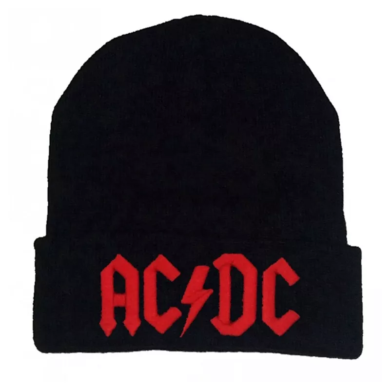 Touca ac/dc gorro boné de malha unisex ajustável cosplay chapéus corrente alternada/corrente contínua