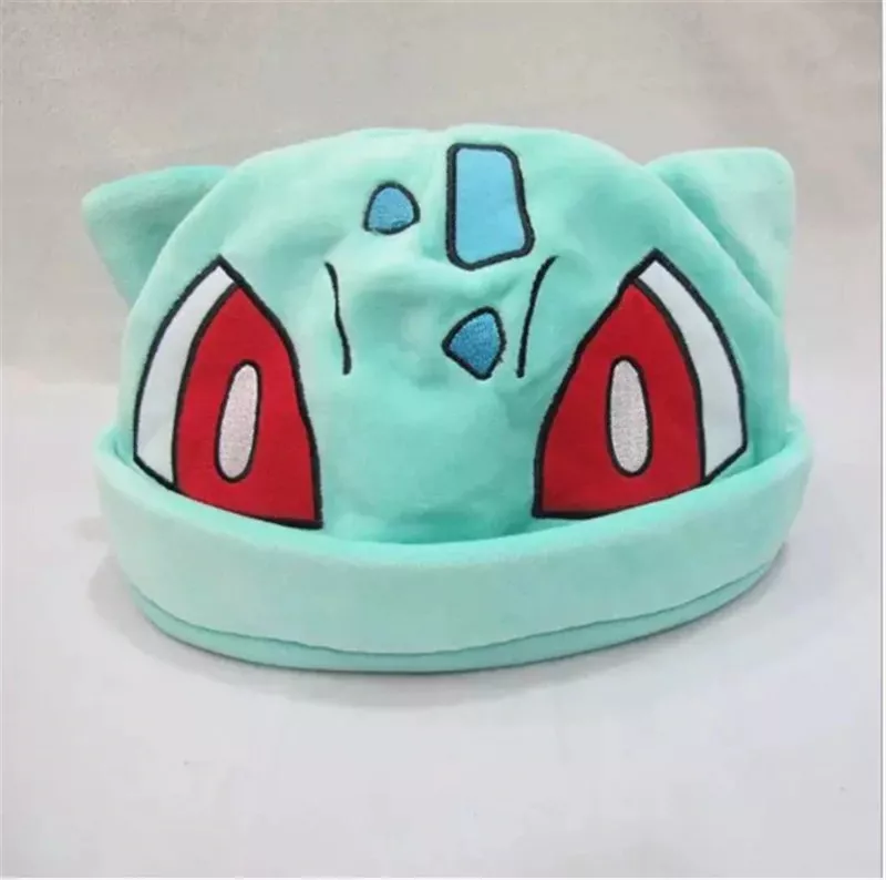 touca bulbassauro pokemon Touca Kirby elástico dos desenhos animados boné inverno manter quente bordado chapéu de malha brinquedos de pelúcia para crianças presente aniversário da menina