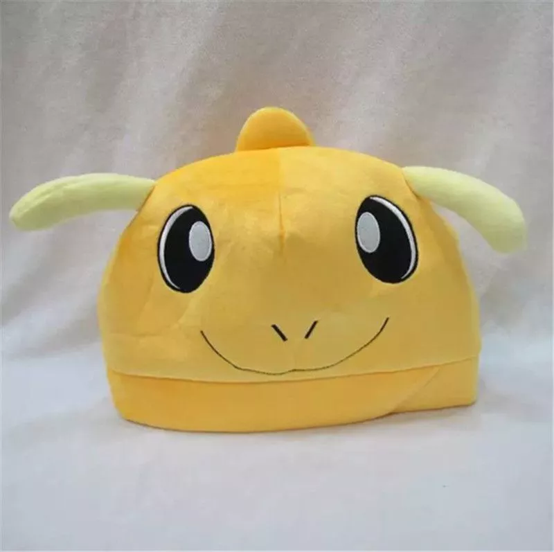 touca dragonite pokemon Touca Kirby elástico dos desenhos animados boné inverno manter quente bordado chapéu de malha brinquedos de pelúcia para crianças presente aniversário da menina