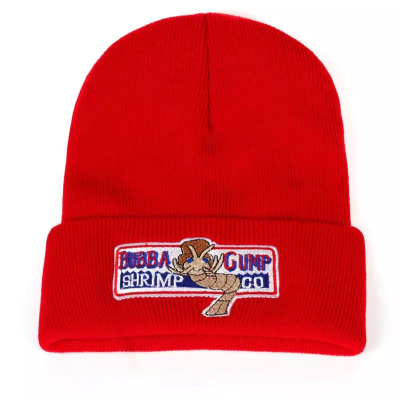 touca forrest gump bubba gump logo vermelho Touca Kirby elástico dos desenhos animados boné inverno manter quente bordado chapéu de malha brinquedos de pelúcia para crianças presente aniversário da menina