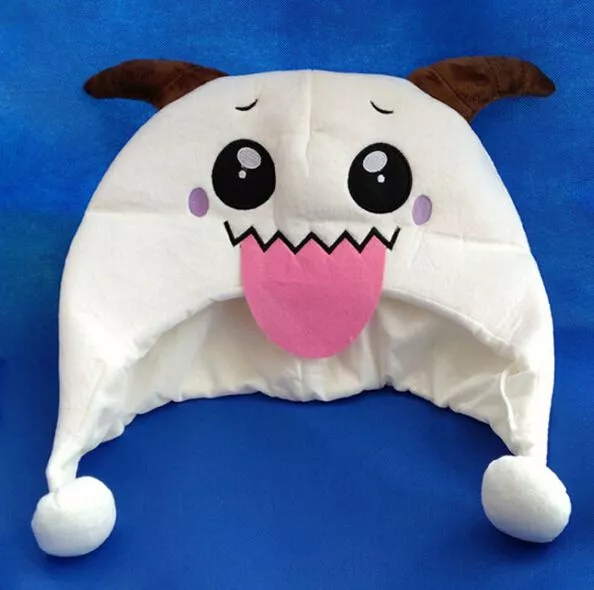 touca league of legends lol poro Brdwn o poro bonito adorável cosplay chapéu de pelúcia gorro boné