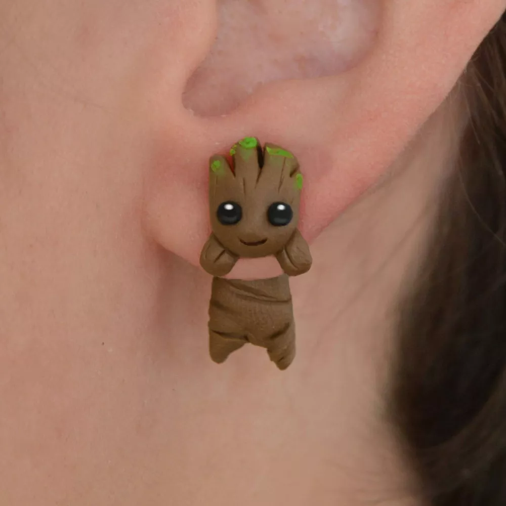 ttpaiai 30 novo design dos desenhos animados groot parafuso prisioneiro Brinco anime haikyuu!! Personagens cosplay epóxi acrílico dangles artesanal peixe gancho brincos