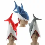 Tubarão animal cosplay traje 3d chapéu criativo individualidade fantasia boné comer homem prank tubarão chapéu