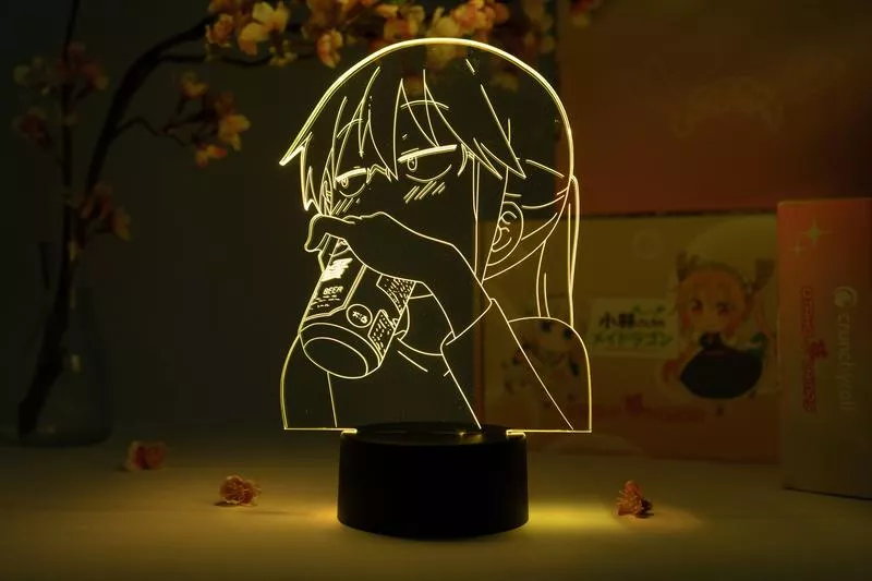 1000580089 Luminária Anime Miss Kobayashi Dragon Maid figura led night light para decoração do quarto presente aniversário lâmpada manga 3d luz