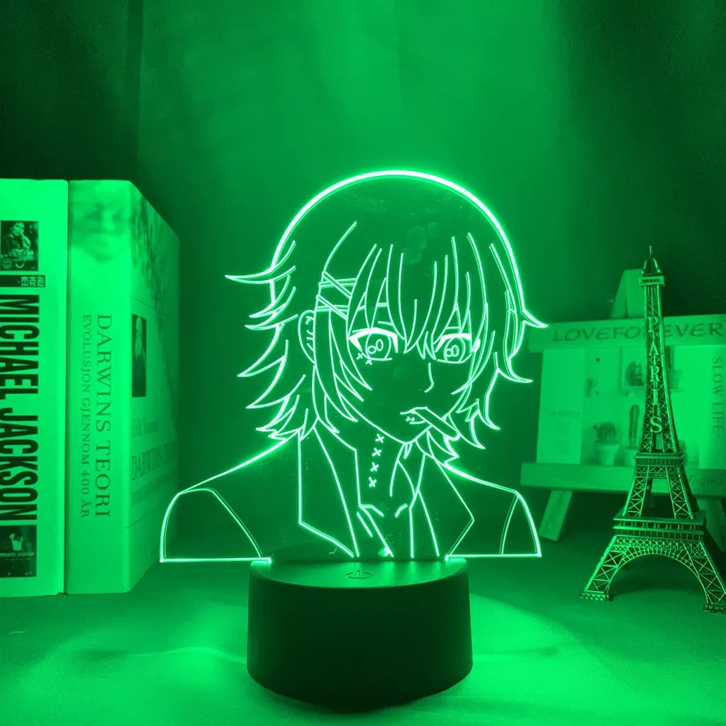 1008801723 Luminária Tokyo Ghoul lâmpada de led do anime juuzou exceya, luz de led para decoração de quarto, presentes de aniversário para mulheres e homens, konosuba, mangá, luz 3d