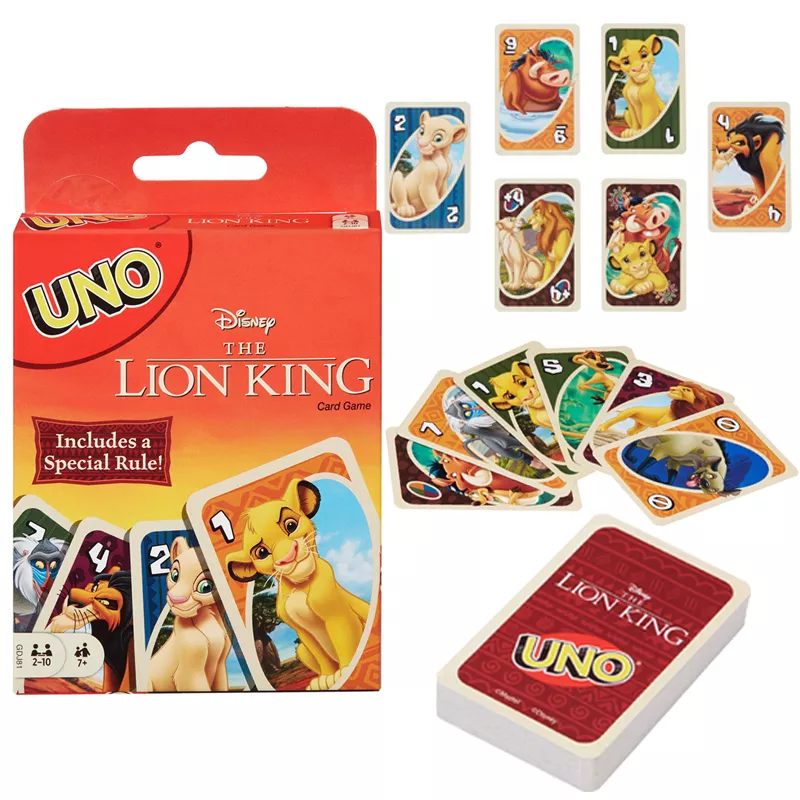 Uno disney o rei leão família engraçado entretenimento jogo de tabuleiro divertido jogando cartões crianças brinquedos jogo de cartão para crianças presentes de aniversário 1