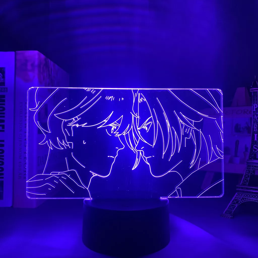 Luminária Banana Fish Anime luz led para decoração, luz noturna para quarto presente de aniversário, lâmpada bl anime 3d 1