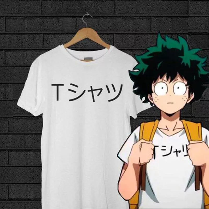 Camiseta My Hero Academia Boku no Hero Academy estampada de anime de boku no hero academia, camiseta de cosplay midoriya izuku 1