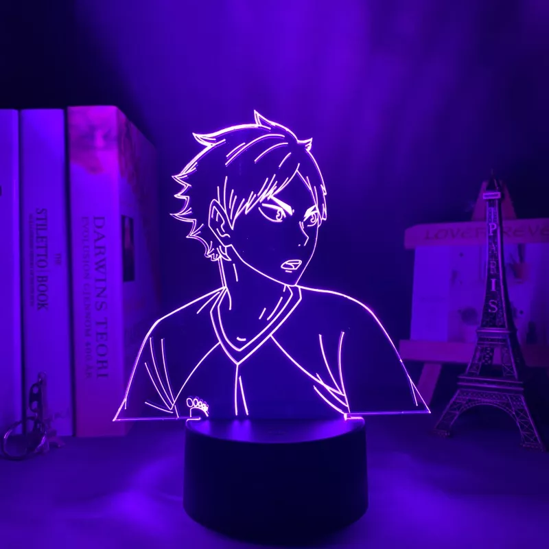 1077723021 Luminária Haikyuu luz noturna para decoração de quarto eita, semi-iluminação para crianças, presente de aniversário, lâmpada 3d de mangá