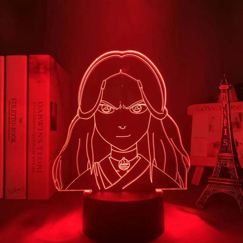 1090717599 Luminária Avatar lâmpada 3d de katara, a última airbender para decoração de casa, presente de aniversário, luz noturna led, decoração de quarto, katara