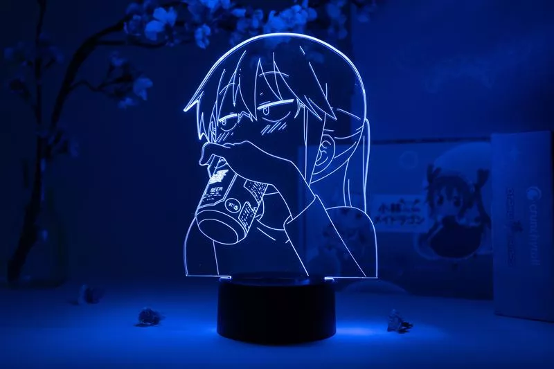 113142177 Luminária Anime Miss Kobayashi Dragon Maid figura led night light para decoração do quarto presente aniversário lâmpada manga 3d luz