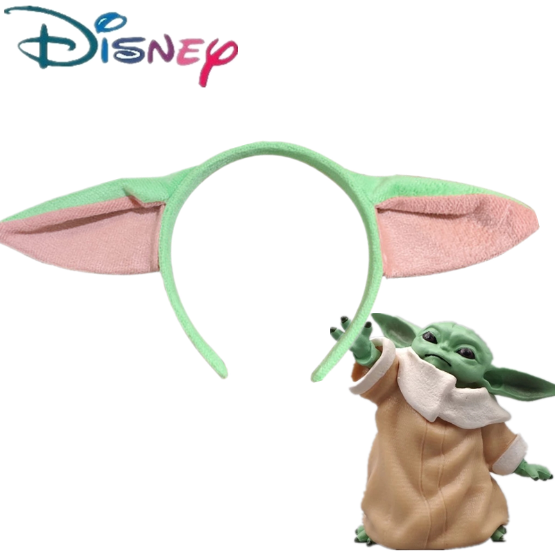 Tiara Disney bebê yoda mandalorian bandana elástico plushy acessórios de cabelo star wars anime figura cosplay alienígena cabelo banda crianças presente 1